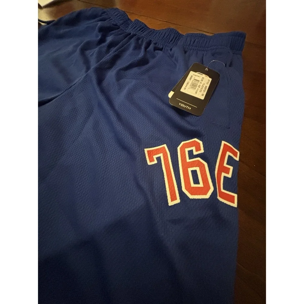 Youth Boys NBA NWT! Philadelphia 76ers Basketball Shorts Size XL Blue‎